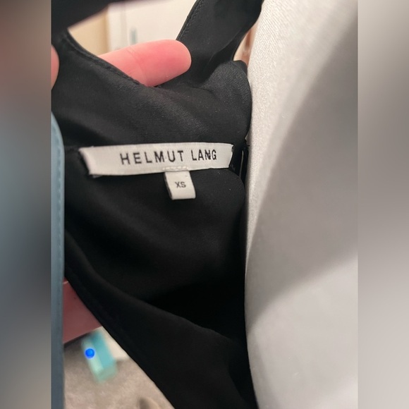 Helmut Lang Satin Racerback Tank Top Extra Small Black - Picture 3 of 3